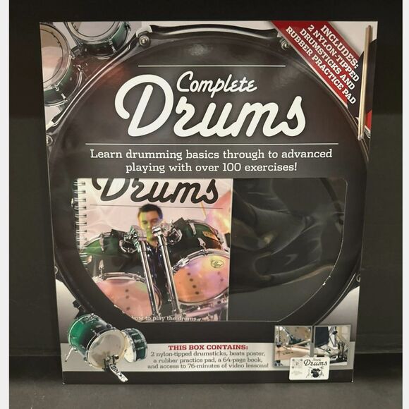 Hinkler Complete Drums: Learn Drumming Basics Through to Advanced Playing Kit - Picture 1 of 2